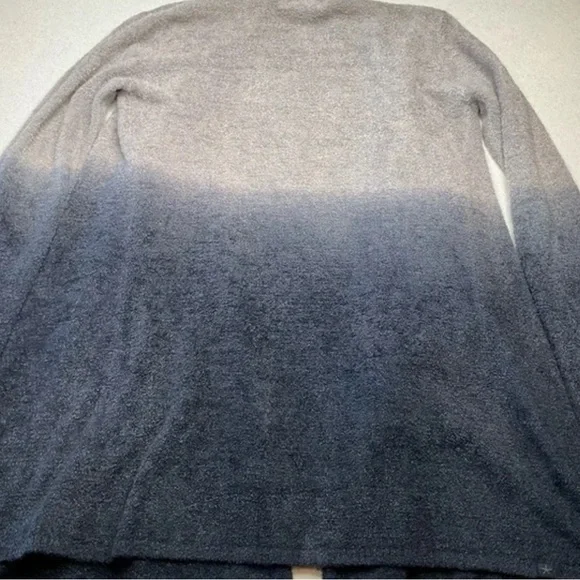 Barefoot Dreams Cozychic Lite Knit Gray Navy Blue Ombre Cardigan Size  L/XL - Picture 4 of 8